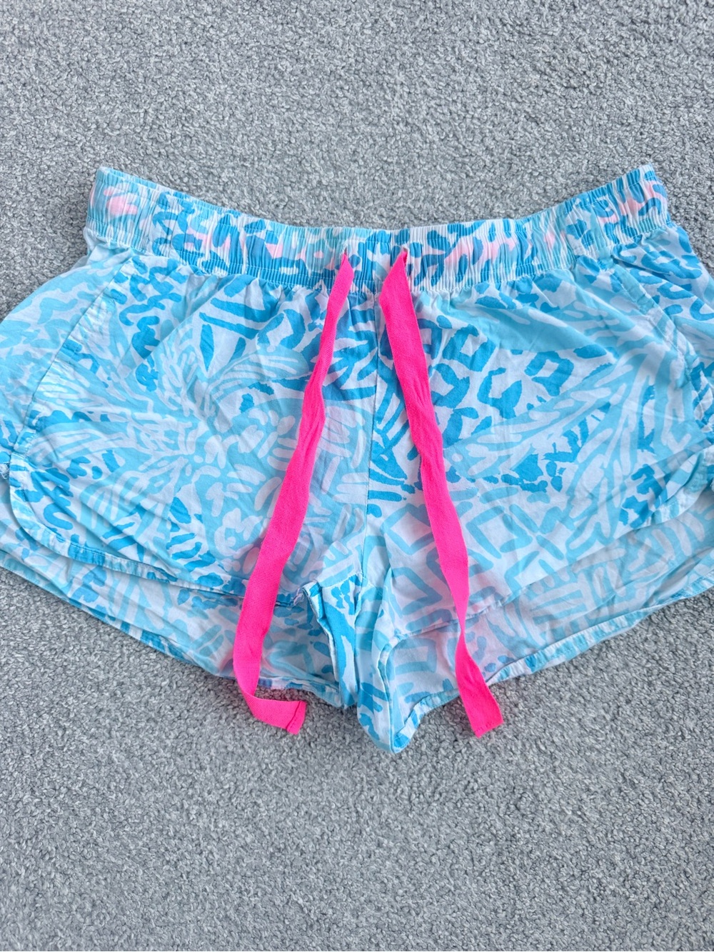 Lilly Pulitzer Blue Printed Pajama Shorts